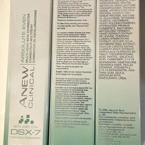 Avon Anew Clinical Absolute Even Multi-Tone Skin Corrector plus Infinite Lift